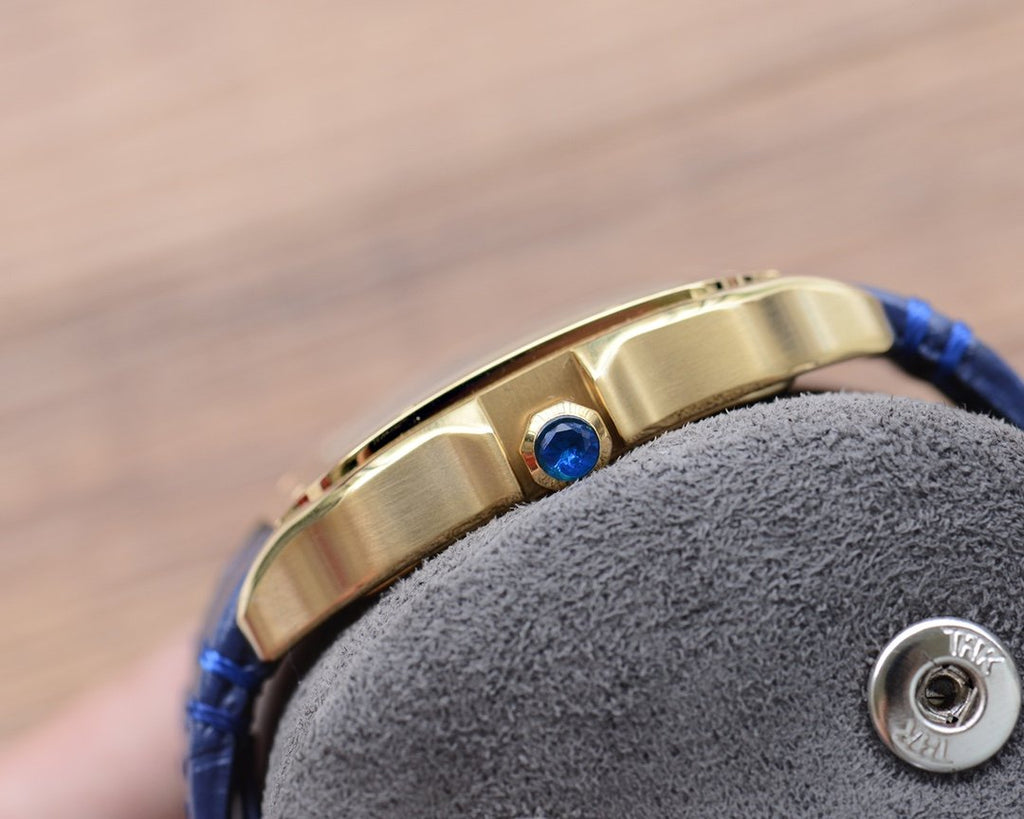 CARTIER SANTOS DE CARTIE 39MM GOLD CASE LEATHER STRAP