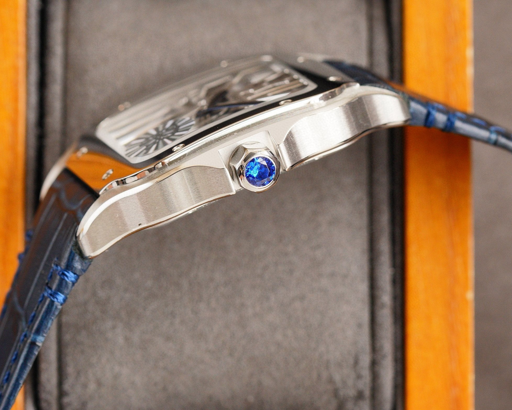 CARTIER SANTOS STEEL CASE  SKELETON