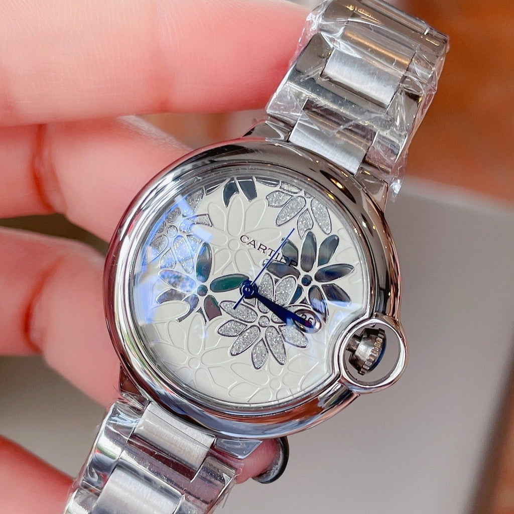 CARTIER BALLON BLEU 33MM CUSTOM DIAL STEEL CASE