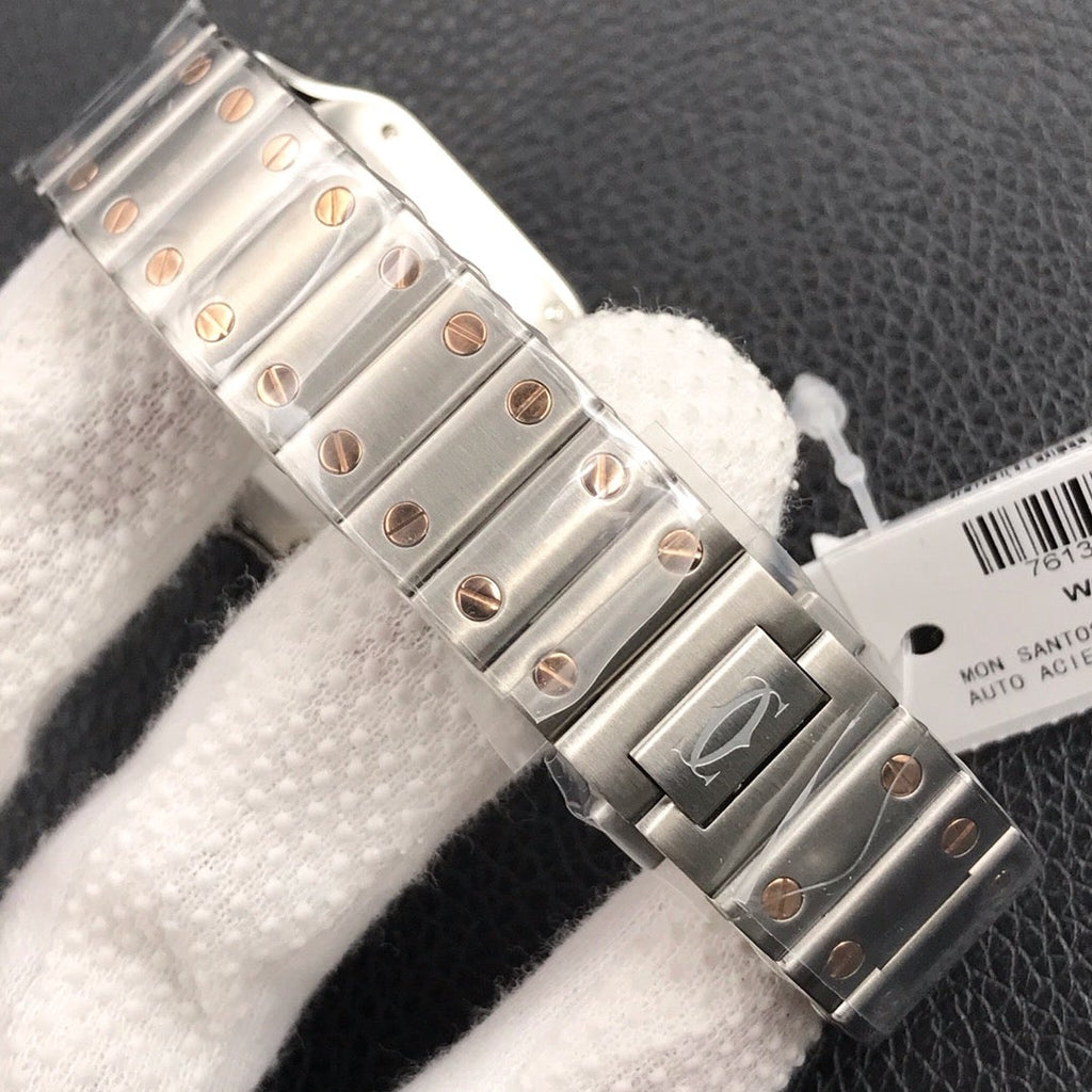 CARTIER SANTOS LADY 35.1MM ROSE GOLD STEEL