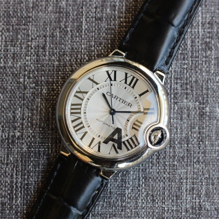 CARTIER BALLON BLEU LADIES AUTOMATIC LEATHER STRAP