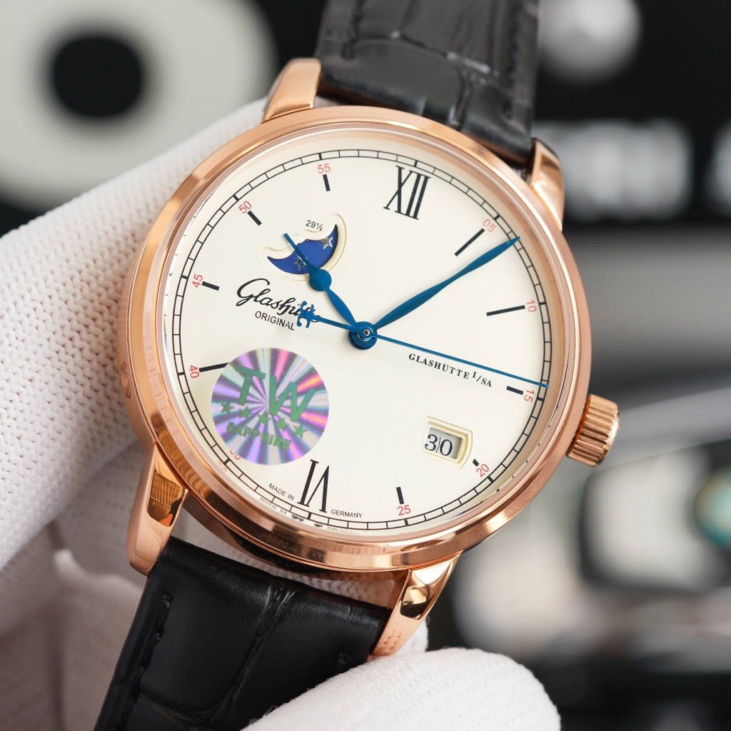 CARTIER SENATOR PANAROMA MOONPHASE ROSE GOLD WHITE DIAL