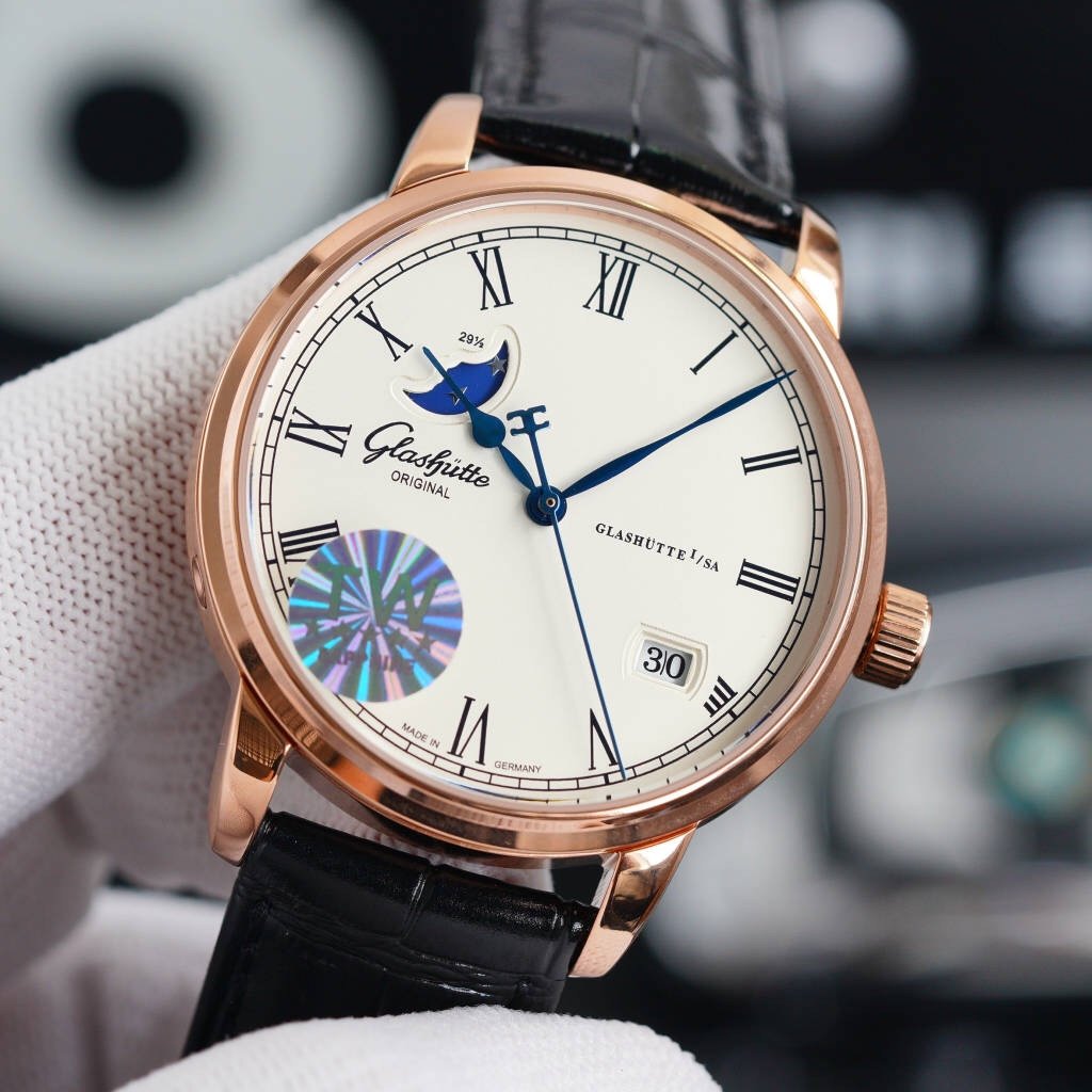 CARTIER SENATOR PANAROMA MOONPHASE ROSE GOLD WHITE DIAL