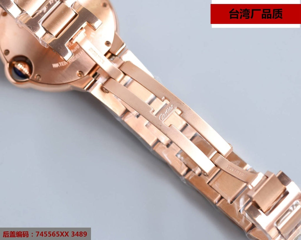 CARTIER BALLON BLEU 33MM ROSE GOLD DIAL