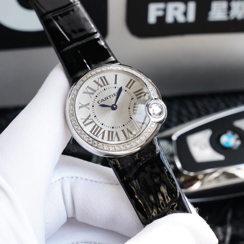 CARTIER BALLON BLANC 33MM AUTOMATIC STEEL CASE ARABIC NUMERALS
