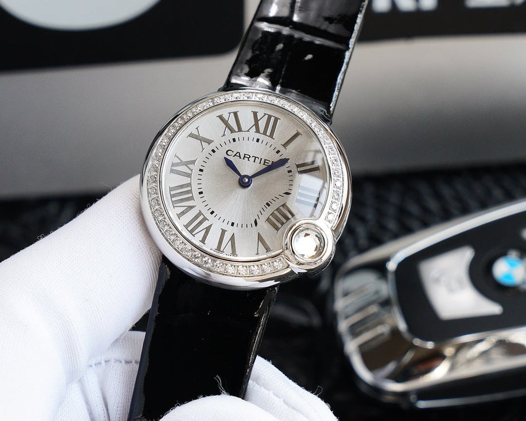 CARTIER BALLON BLANC 33MM AUTOMATIC STEEL CASE ARABIC NUMERALS