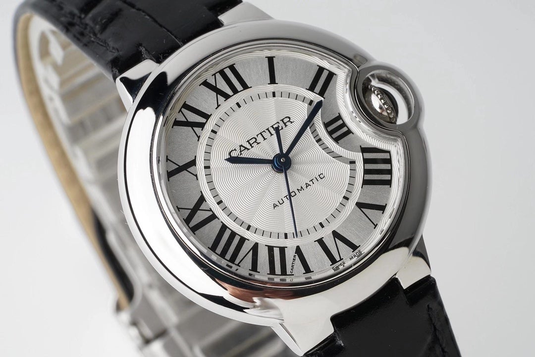 CARTIER BALLON BLEU 33MM AUTOMATIC WHITE DIAL LEATHER 2021