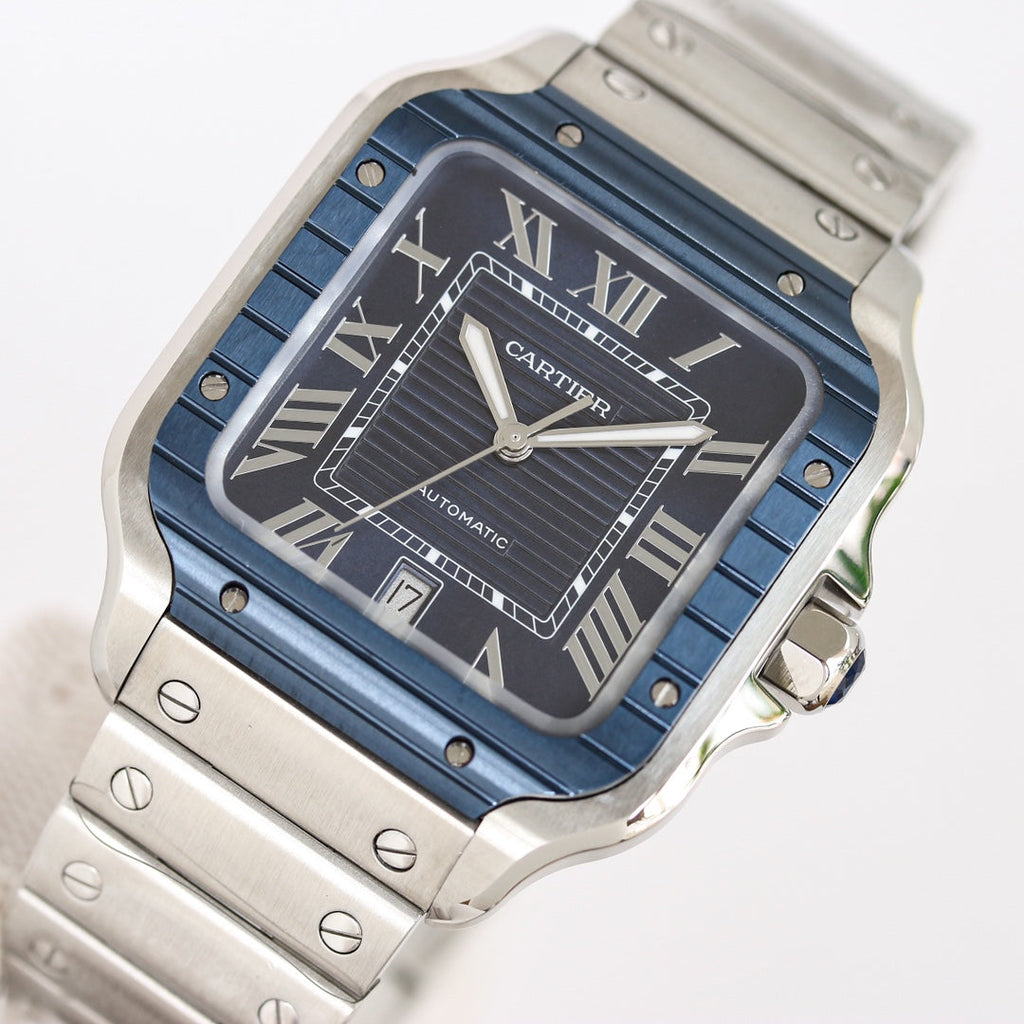 CARTIER SANTOS 40MM CUSTOM DARK BLUE DIAL