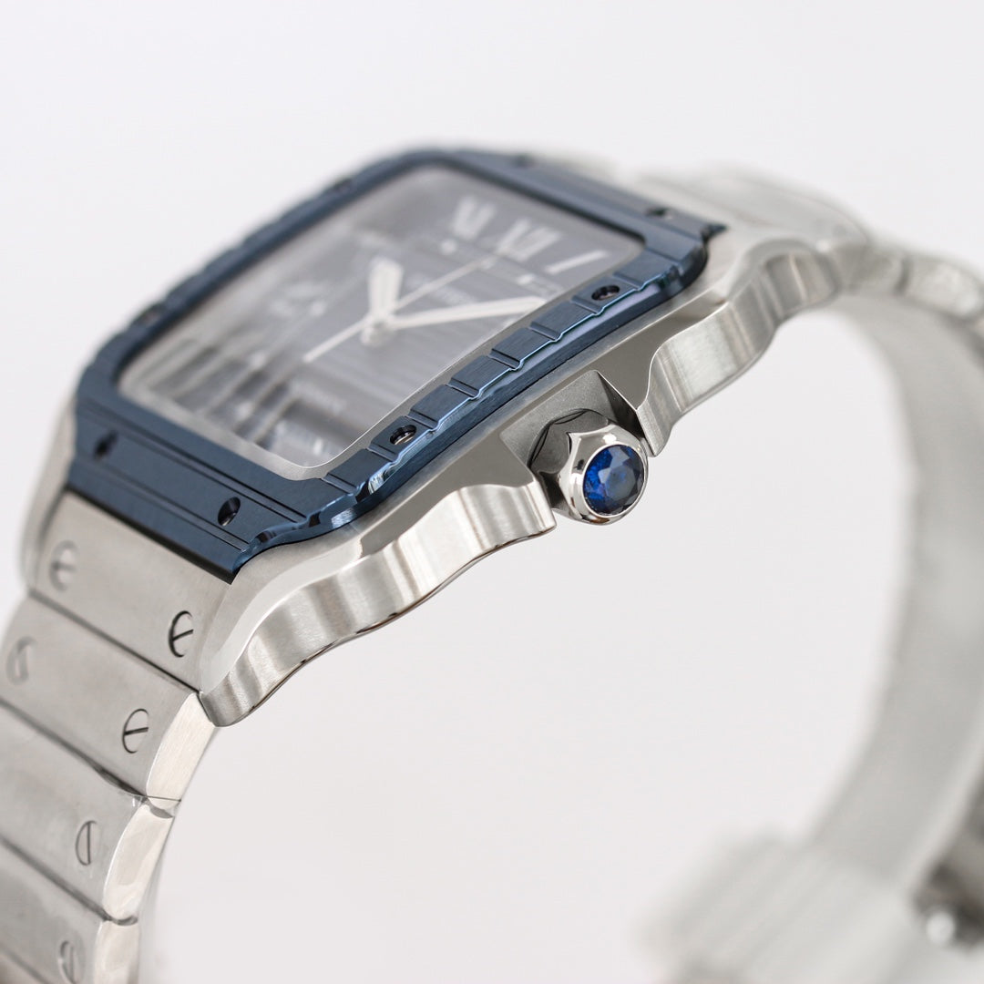 CARTIER SANTOS 40MM CUSTOM DARK BLUE DIAL