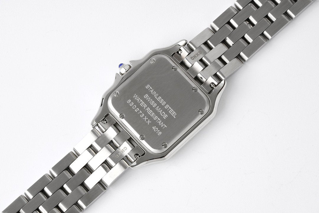 CARTIER PANTHERE 27MM SILVER CASE WHITE DIAL