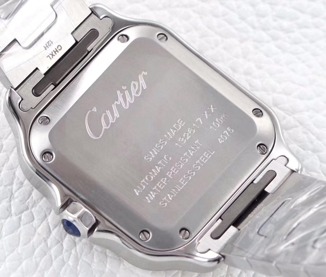 CARTIER SANTOS LADY 35.1MM AUTOMATIC GOLD STEEL