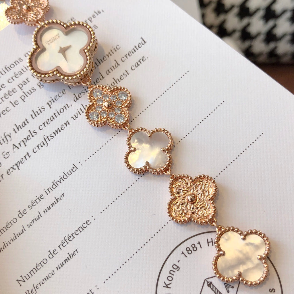 VAN CLEEF & ARPELS SWEET ALHAMBRA PINK GOLD MOP