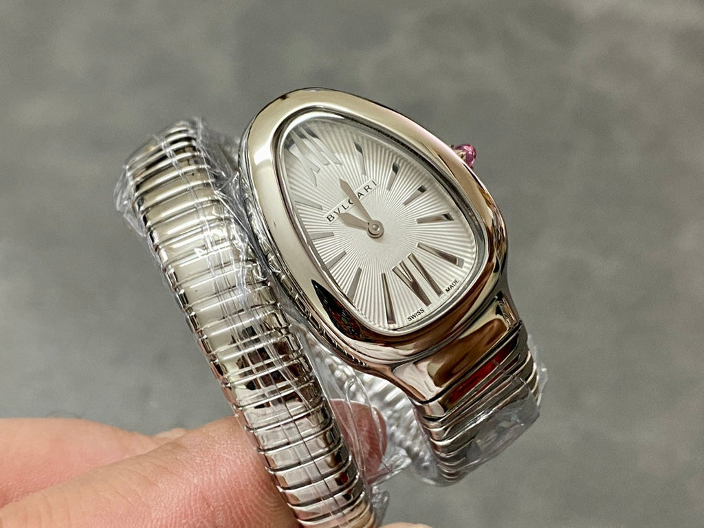 BVLGARI SERPENTI SPIGA SILVER GREY DIAL