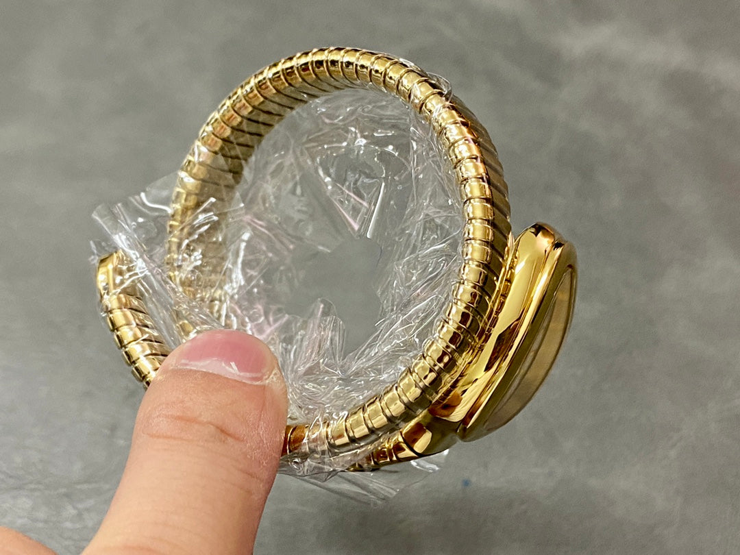BVLGARI SERPENTI SPIGA GOLD WHITE DIAL