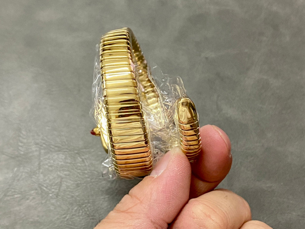 BVLGARI SERPENTI SPIGA GOLD WHITE DIAL