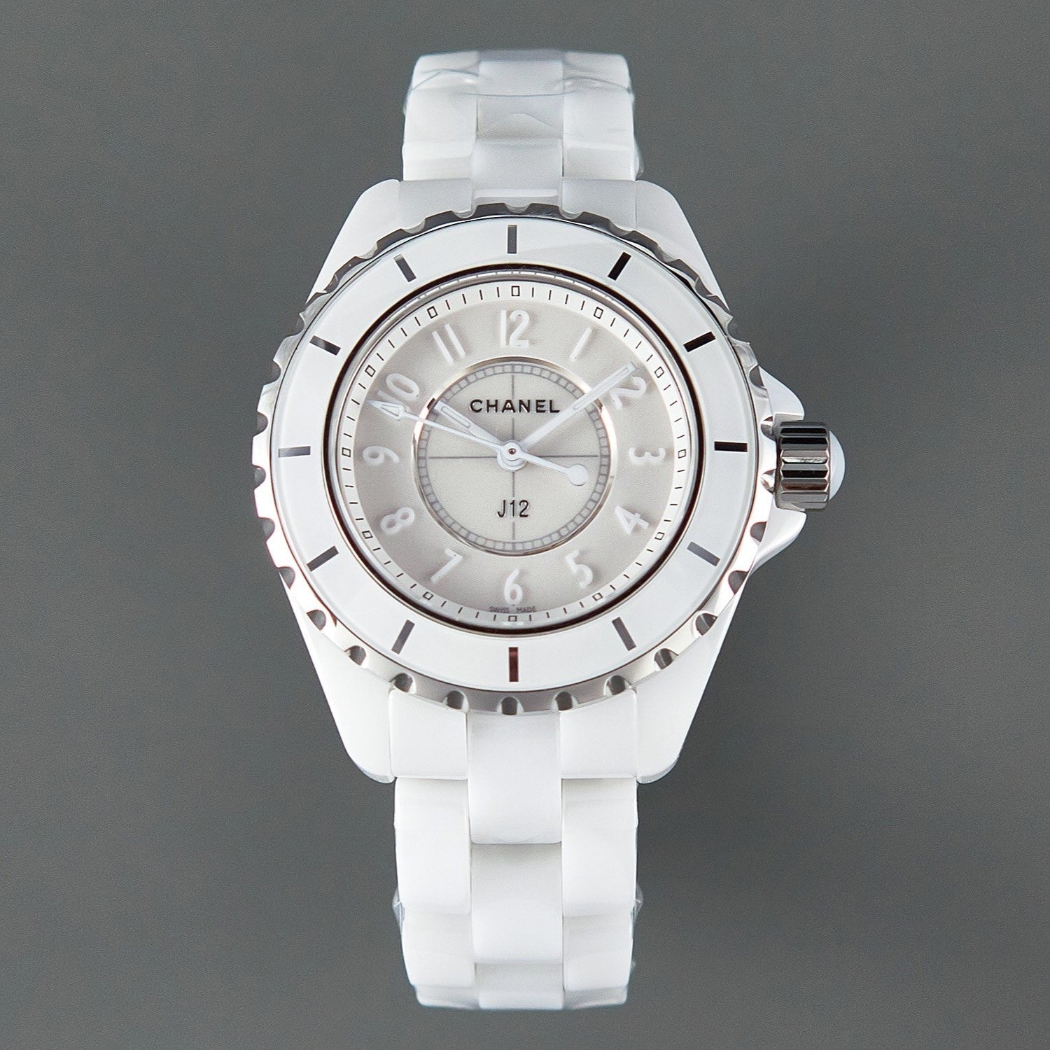 CHANEL J12 Quartz White Ceramic White Numerals White Dial