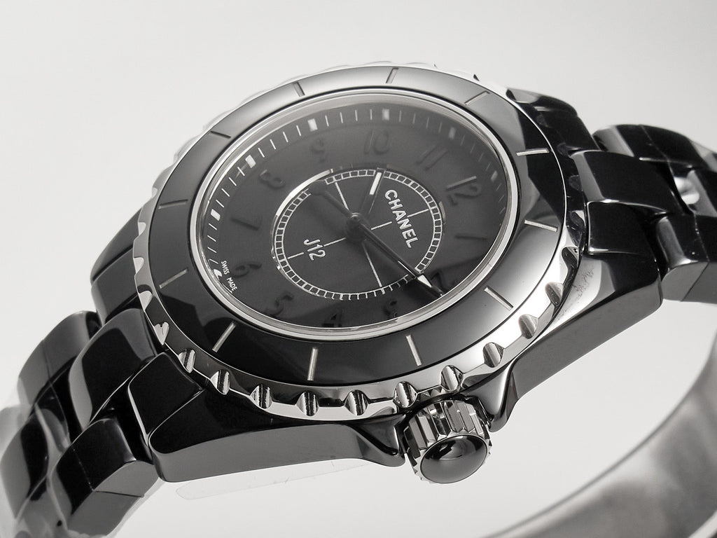 CHANEL J12 Quartz Black Ceramic Black Numerals Black Dial