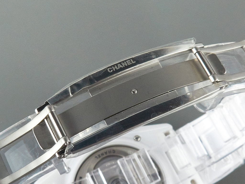CHANEL J12 Automatic White Ceramic Diamond Numerals White Dial