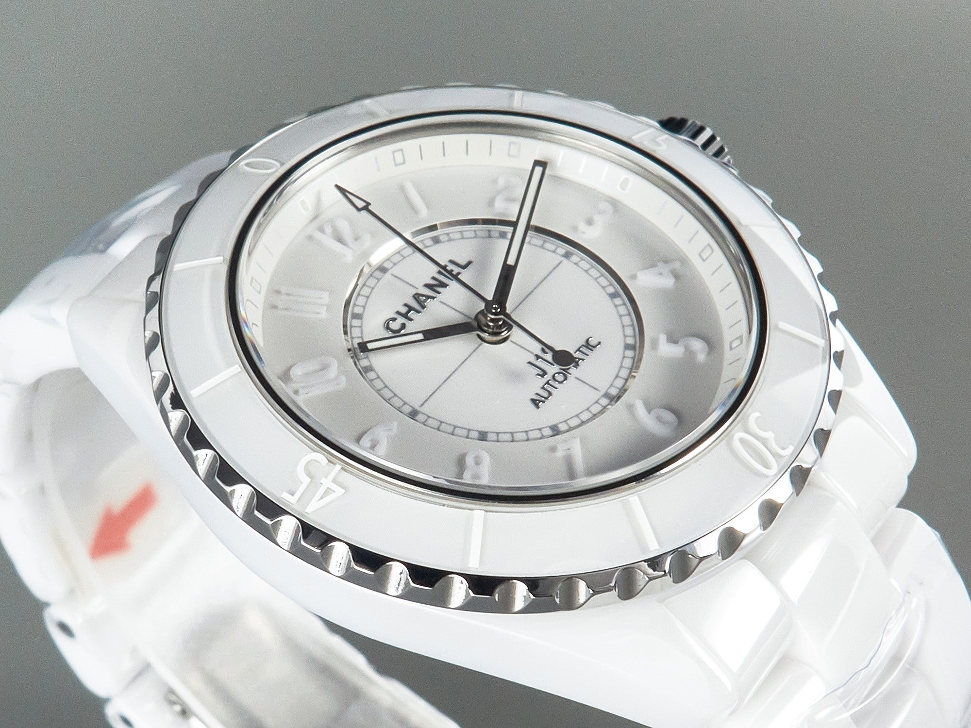 CHANEL J12 Automatic White Ceramic White Numerals Black White Hands White Dial