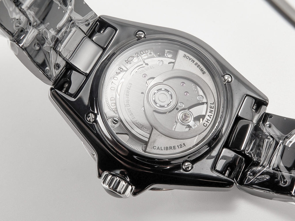 CHANEL J12 Automatic Black Ceramic Black Numerals Black Dial White Steel Hands