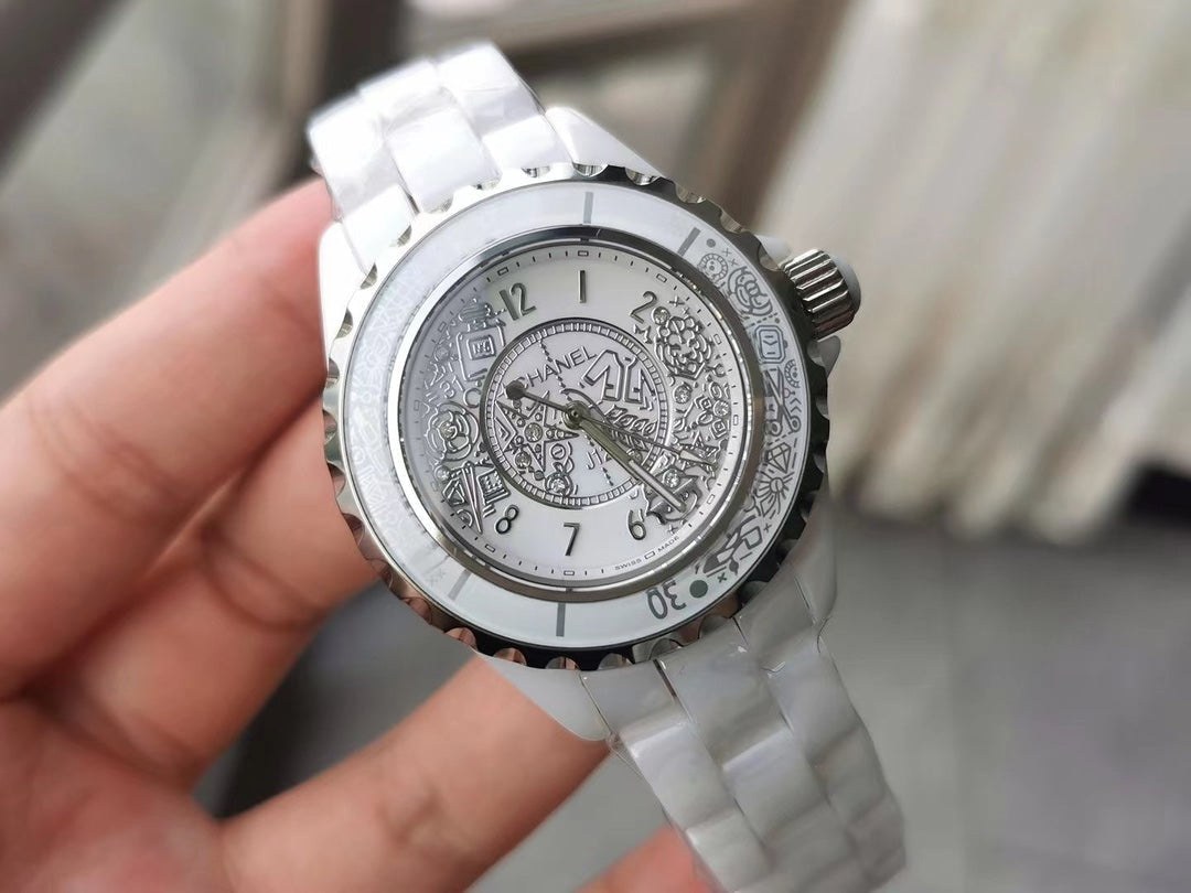 CHANEL J12 38mm Quartz 20Th Anniversary White Ceramic
